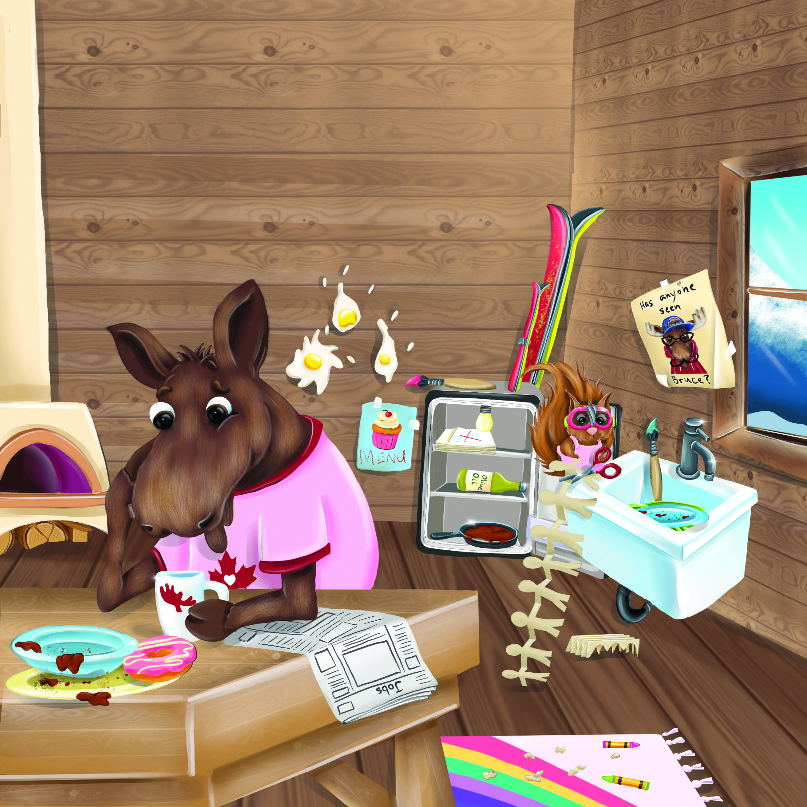 Bruce and the Trouble with Antlers — illustration